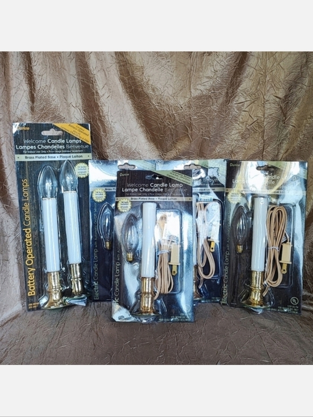 6 Christmas Electric Window Candles Vintage Lamp Candle Design Darice Brand Sets